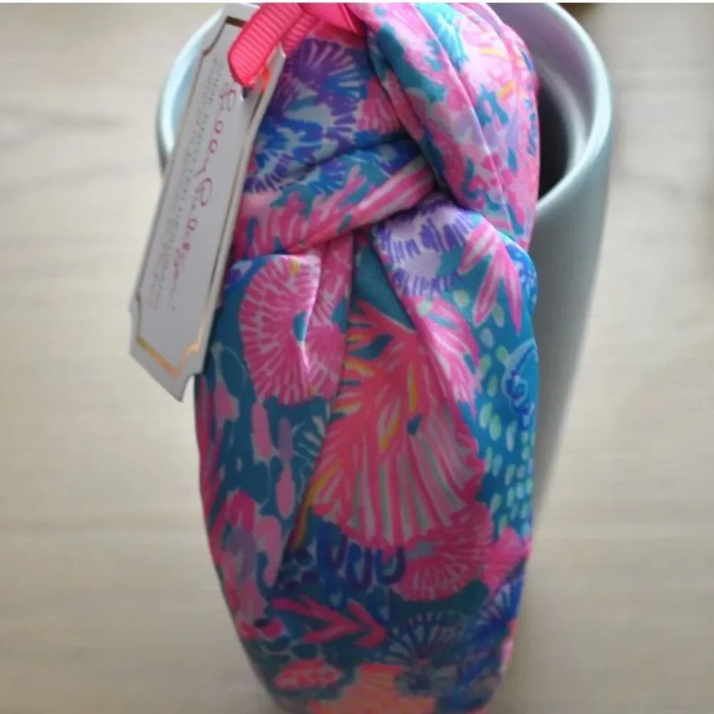 Lilly Pulitzer wide Knotted Satin Headband New